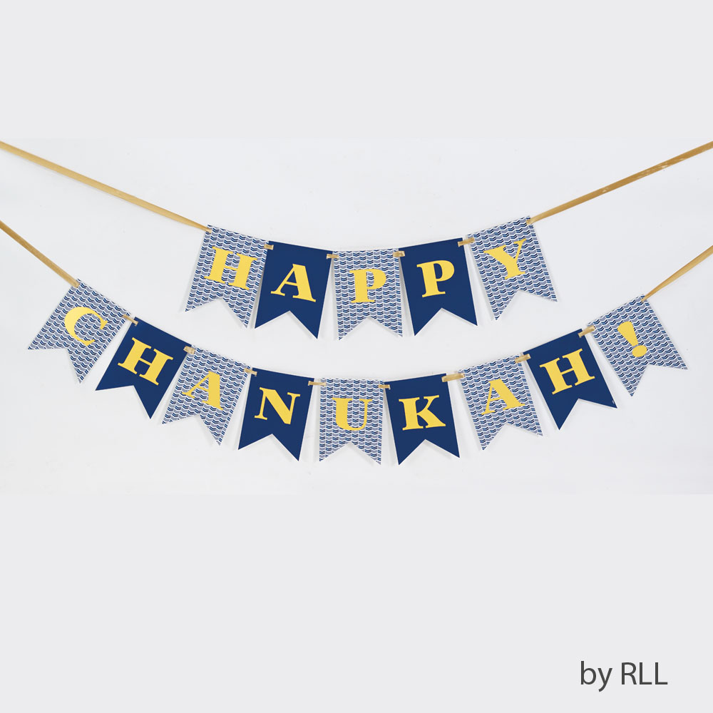 Picture of Rite Lite BD-13172 Two 6.5 ft. Strings Carded Happy Chanukah Flag Banner - Pack of 12