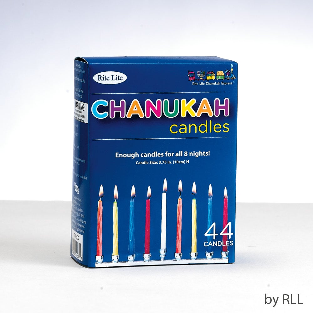 Picture of Rite Lite C-2-N2 Chanukah Candles, Multicolor - Pack of 50