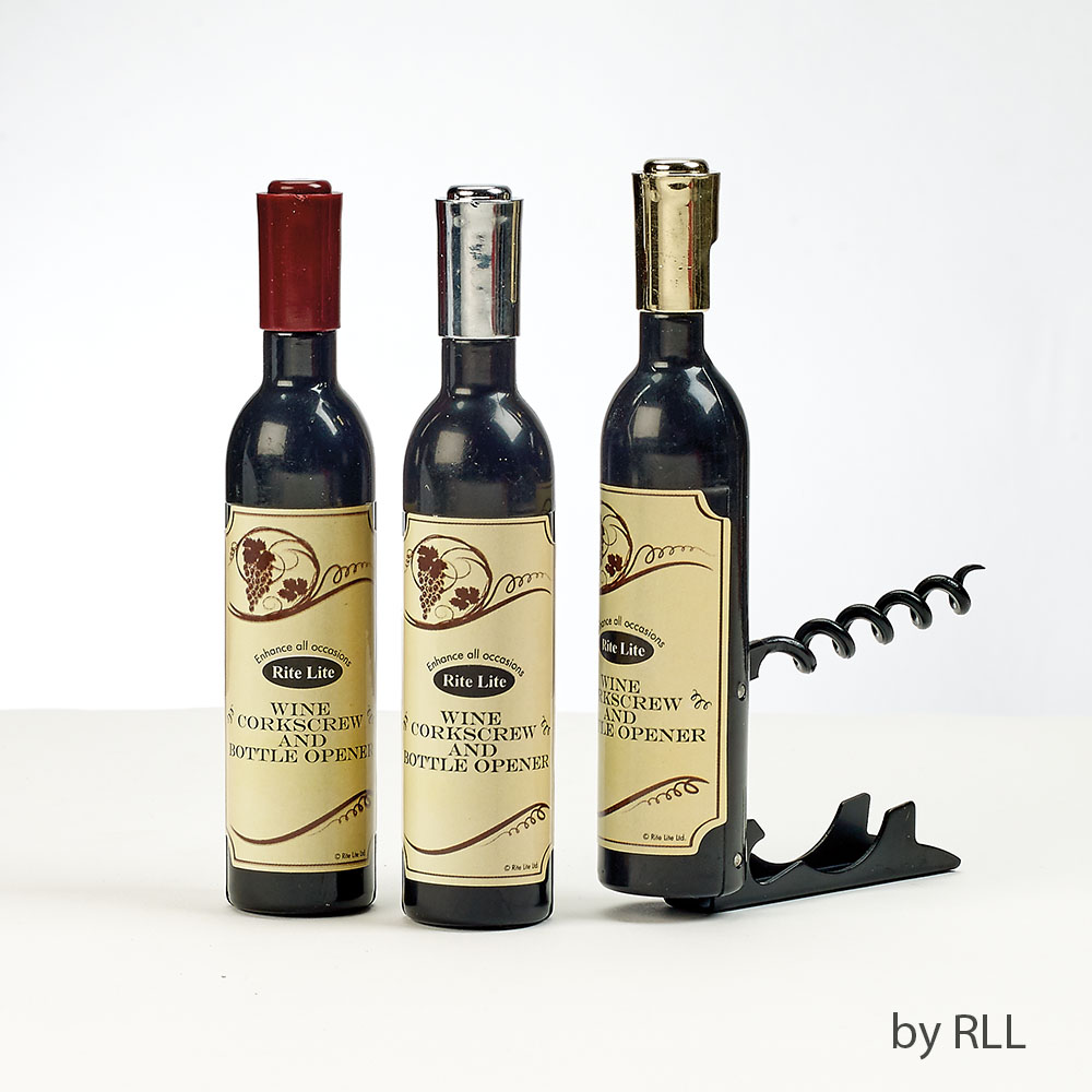 Picture of Rite Lite WA-3 4.5 in. Wine Bottle Opener&#44; Bottle Shaped&#44; Gift Box Case Pack Of 12