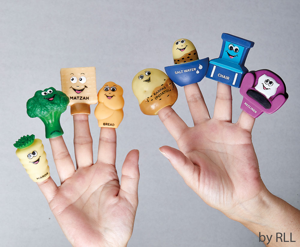 TYPP-MAH Passover Mah Nishtana Vinyl Puppets, 8 Piece