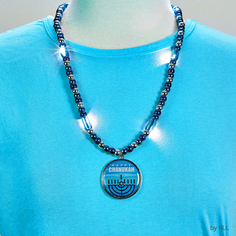 Picture of Rite Lite TYN-16 16 ft. Chanukah Light Up Necklace&#44; Blue & Silver Beads - Pack of 3