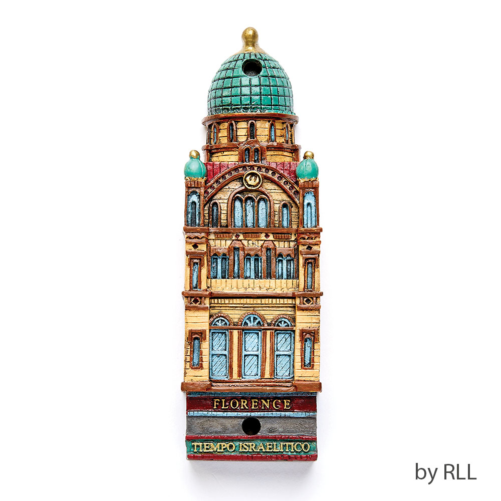 4.75 in. Florence Synagogue Replica Mezuzah - Resin