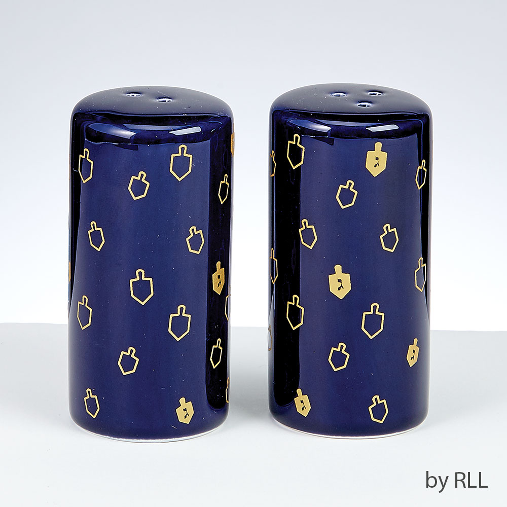Picture of Rite Lite SCR-SP-2 Chanukah Salt & Pepper Shakers&#44; Gold Accents - Set of 2