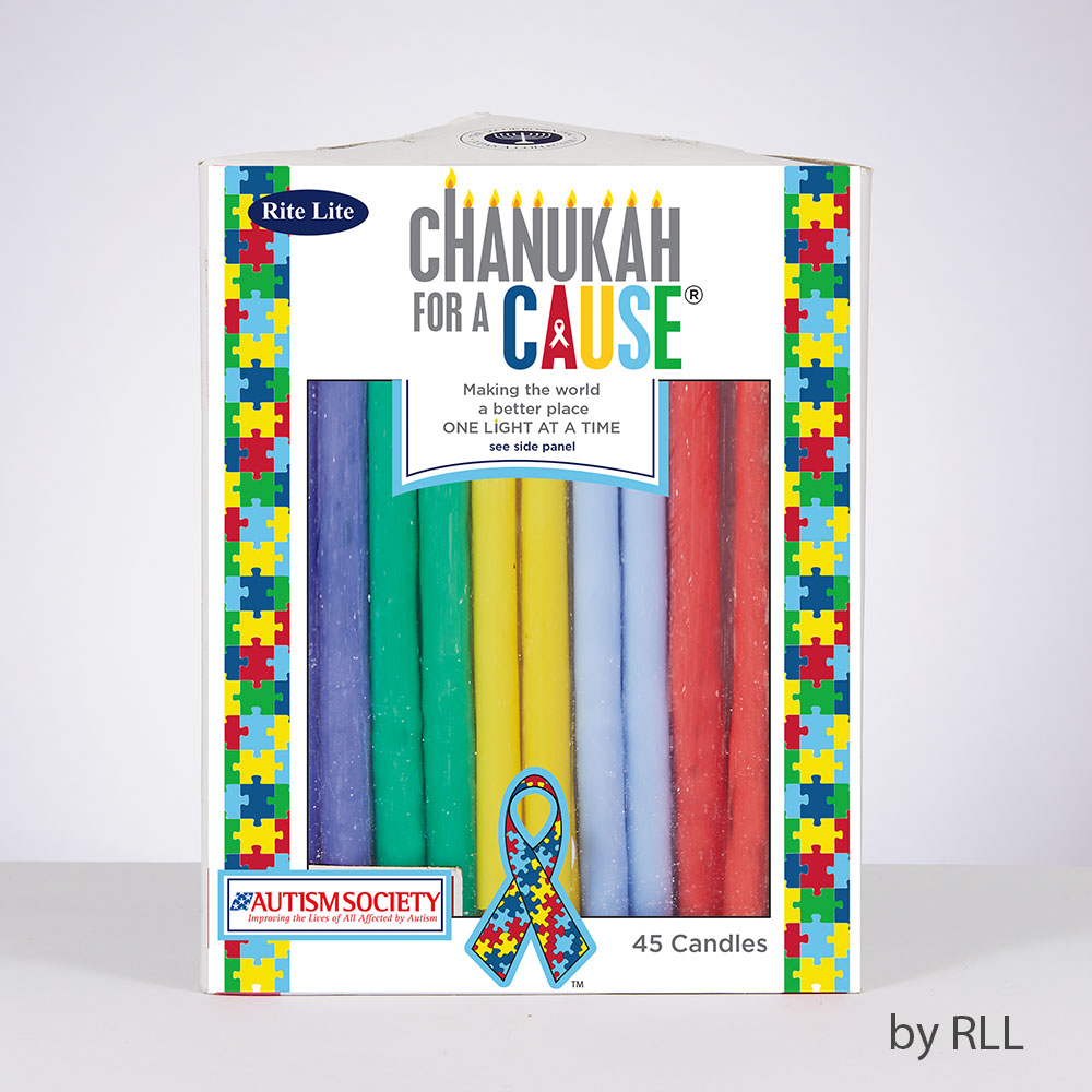 Picture of Rite Lite C-10-AUT Chanukah for A Cause Candles for Autism - 45 Piece