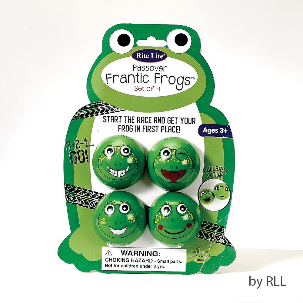 TYPP-FROG-25 Passover Frantic Frogs, Carded - Set of 4