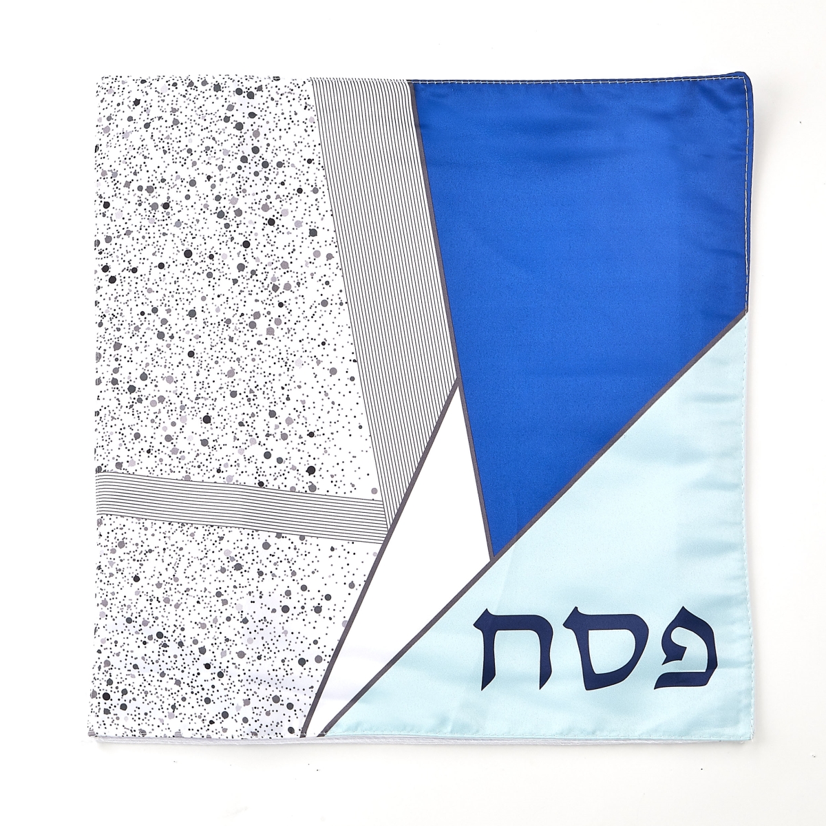 PPMC-11-S 13 in. Square Geometric Design Printed Matte Satin Matzah Cover