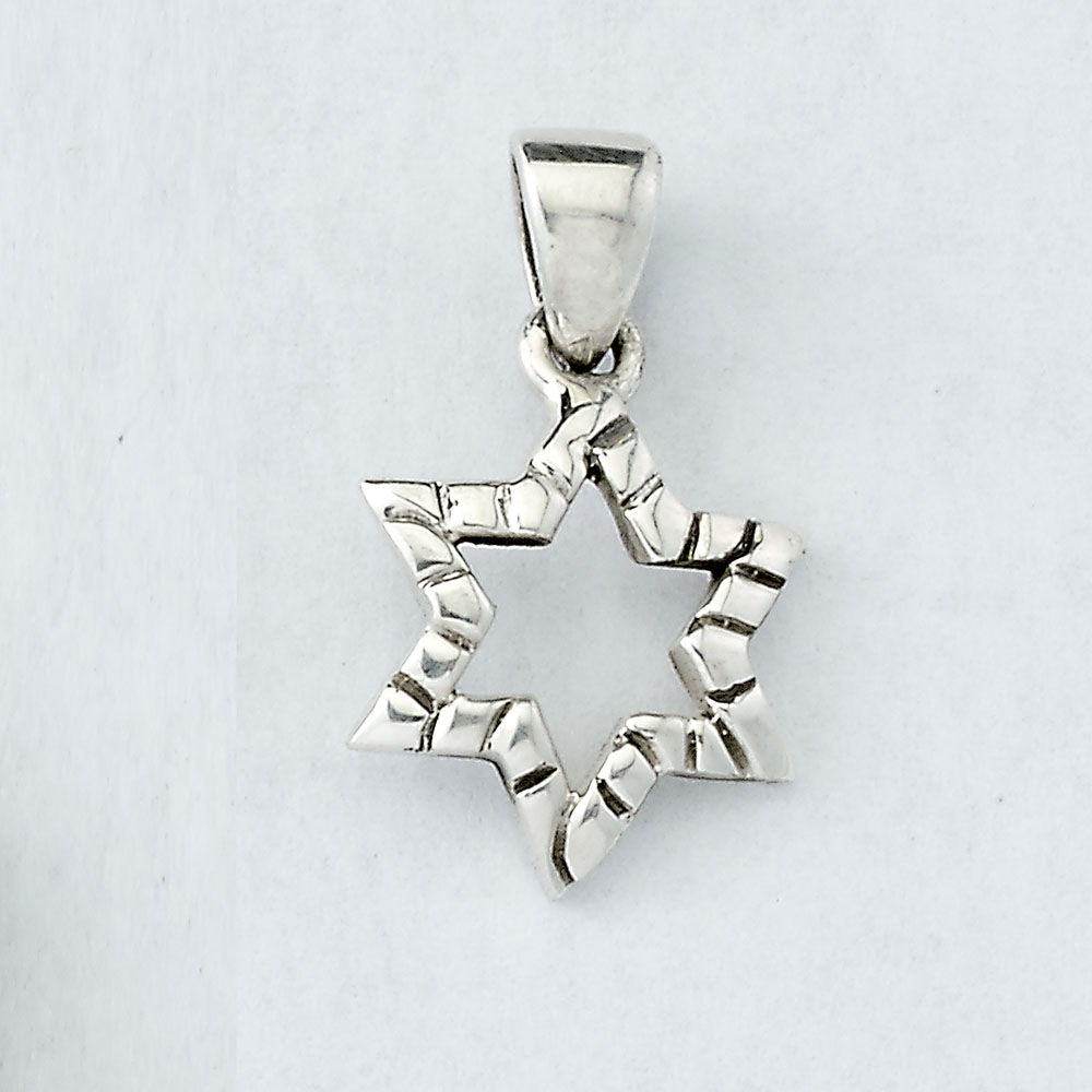 Picture of Rite Lite JPE-5037 0.7 in. Sterling Silver Texture Star Pendant