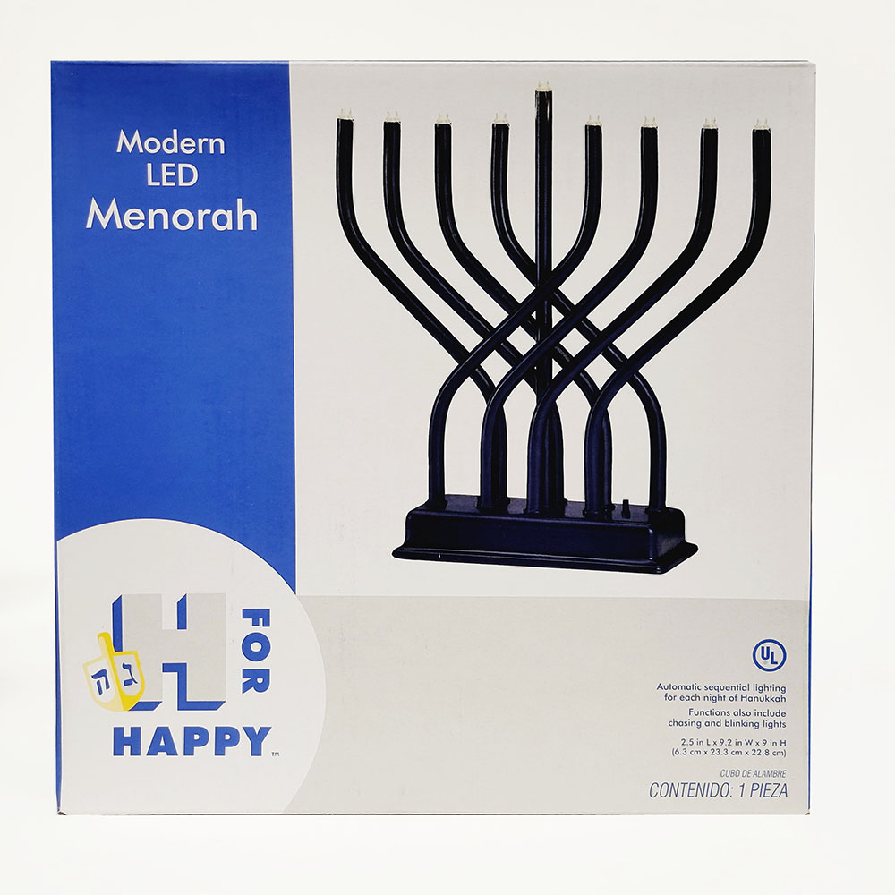 Picture of Rite Lite EMJ-11-NV-BB 9.5 x 9.5 in. Modern LED Menorah with UL Adapter&#44; Navy