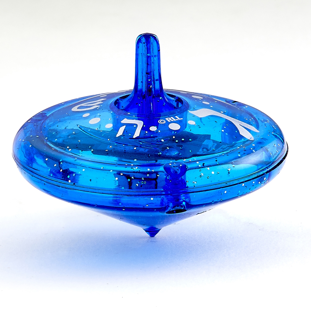 DRW-44-D 1.75 in. Light Patterns Plastic Light Up Dreidel, Blue & Silver - 12 per Display - Pack of 12