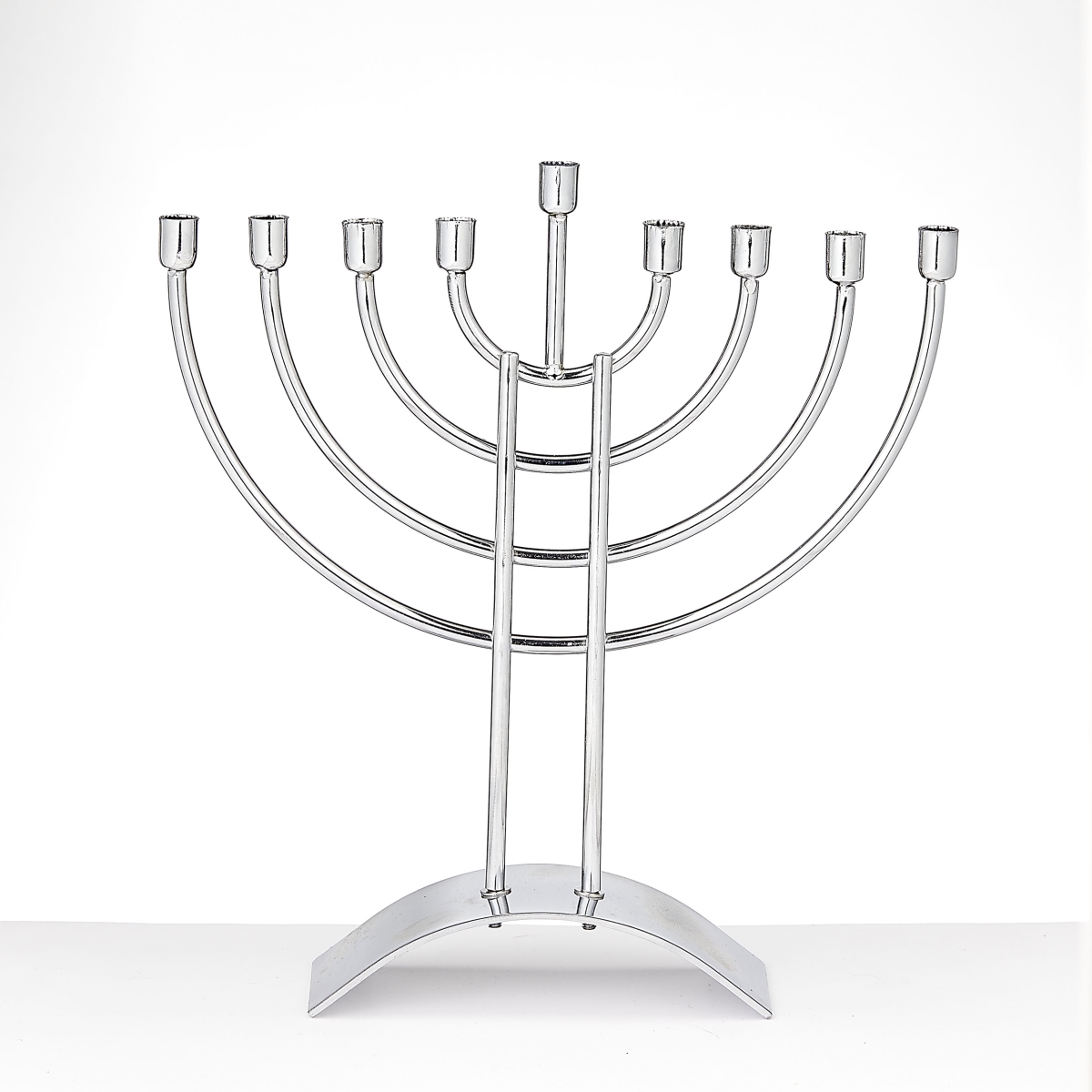 Picture of Rite Lite MH-14 8 x 9 in. Traditional Steel Menorah&#44; Chrome Plated - Pack of 3