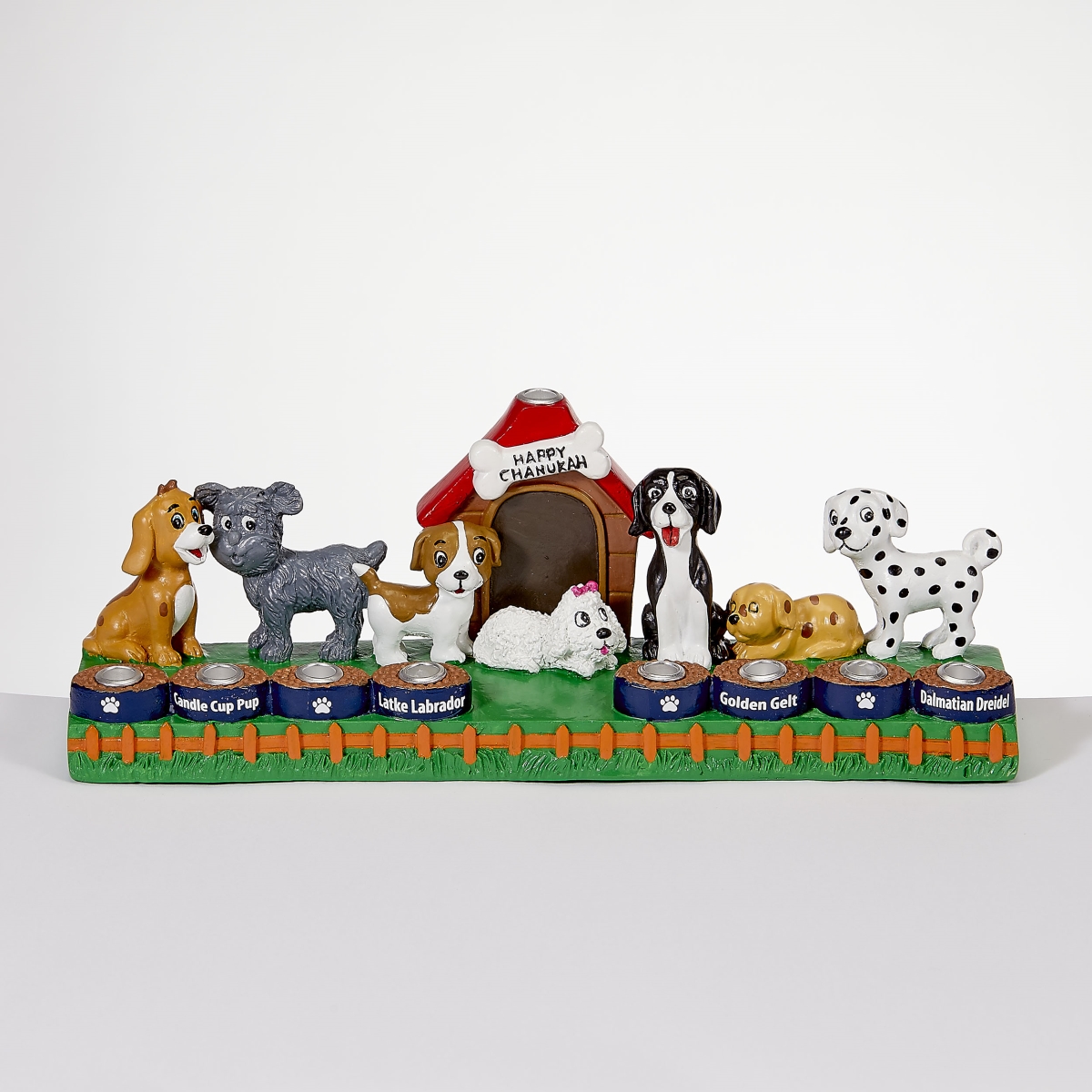 Picture of Rite Lite MFR-PUPS 11 x 2.5 in. Hand-Painted Resin Menorah&#44; Dog Lovers - Pack of 3