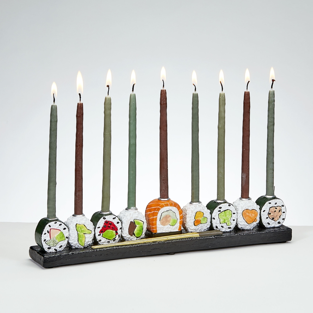 Picture of Rite Lite MFR-SUSHI 12 x 2.5 in. Hand-Painted Resin Menorah&#44; Sushi - Pack of 3