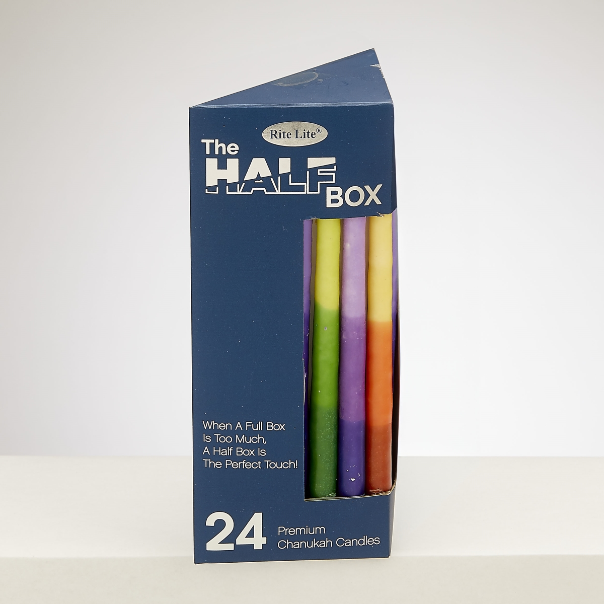 C-2429-M The Half Box Chanukah Candles, Multi Tricolor - Pack of 12 - 24 per Pack
