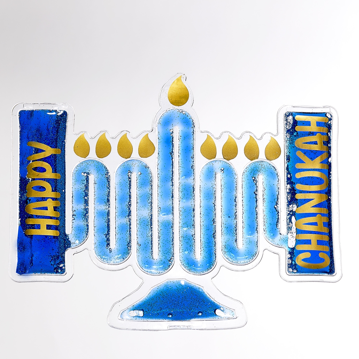 Picture of Rite Lite TYN-24 8.5 x 7 in. Flowy Fun Filled with Blue Glitter Menorah Toy&#44; 6 per Display - Pack of 6