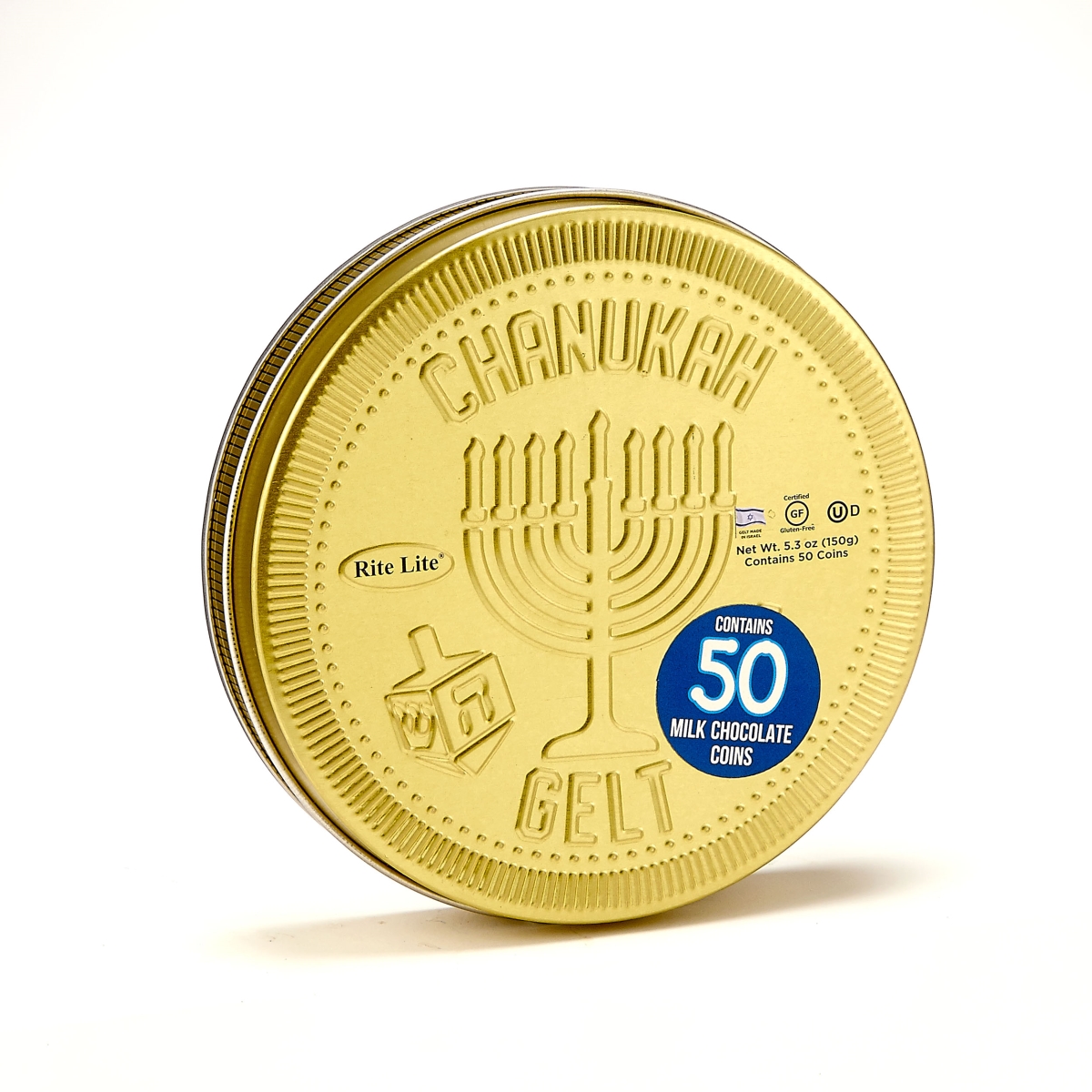 Picture of Rite Lite CH-GELT-GIFT 5.3 oz Milk Chocolate Coins Chanukah Gelt&#44; 50 Coins per Gift Tin - Pack of 6