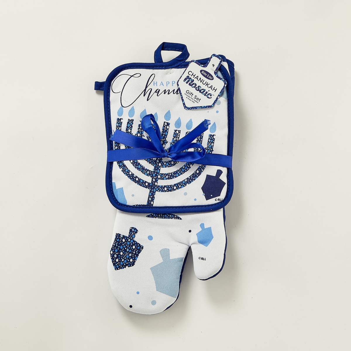 TXH-SET-12 Chanukah Mosaic Pot Holder & Oven Mitt Gift Set, 2 Piece - Pack of 3