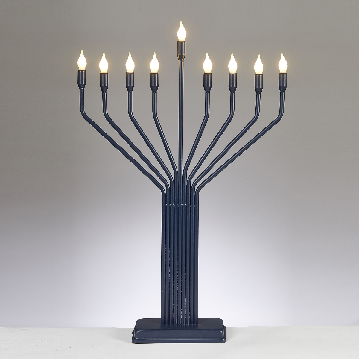 Picture of Rite Lite EMJ-16 24 in. Knesset Style Metal LED Menorah Large Display&#44; Navy