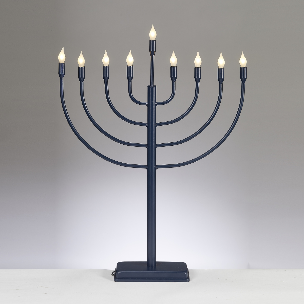 Picture of Rite Lite EMJ-17 24 in. Large Metal Traditional LED Menorah&#44; Navy
