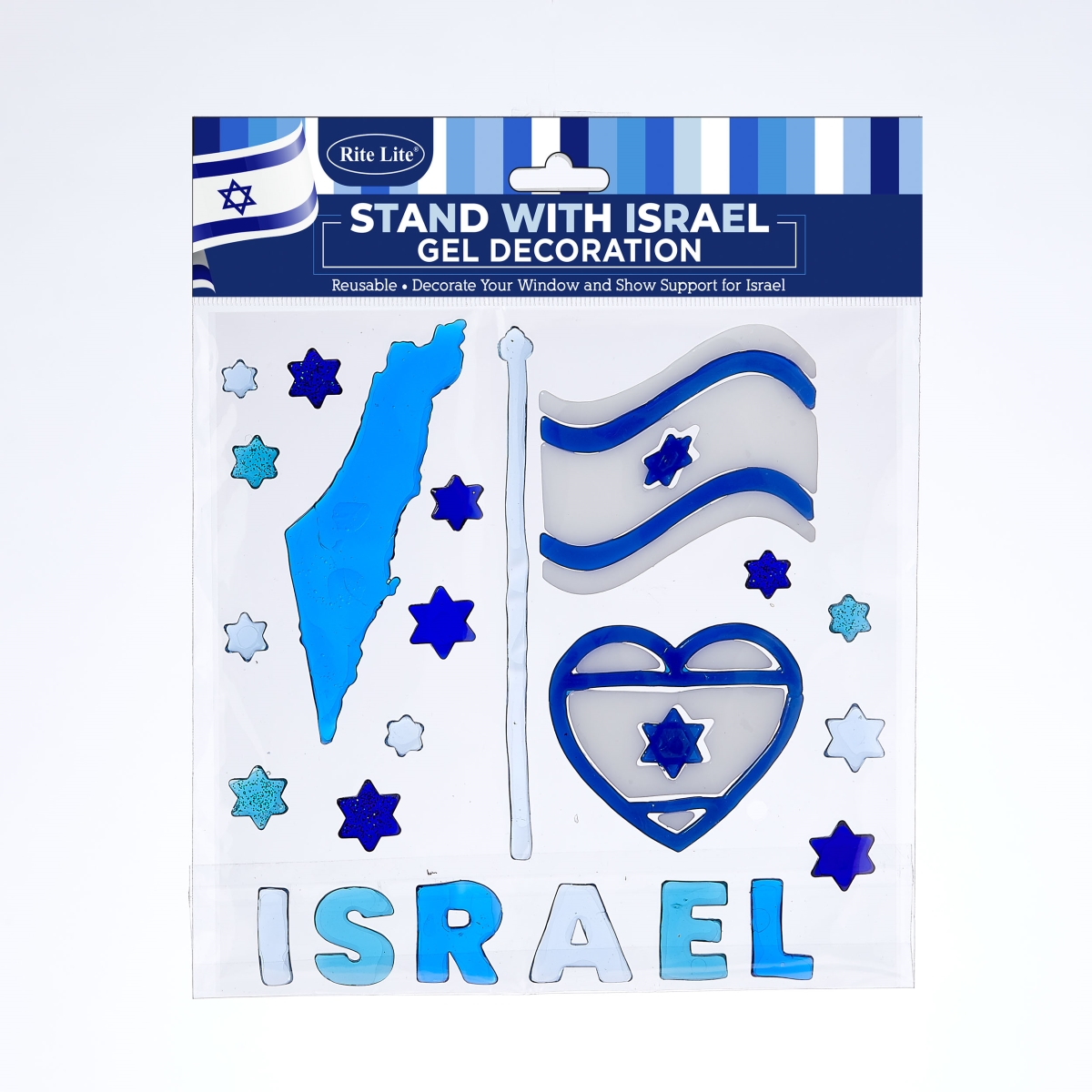 Picture of Rite Lite TYISR-GEL 8 x 10 in. Stand with Israel Window Gel Decor&#44; Pack of 6