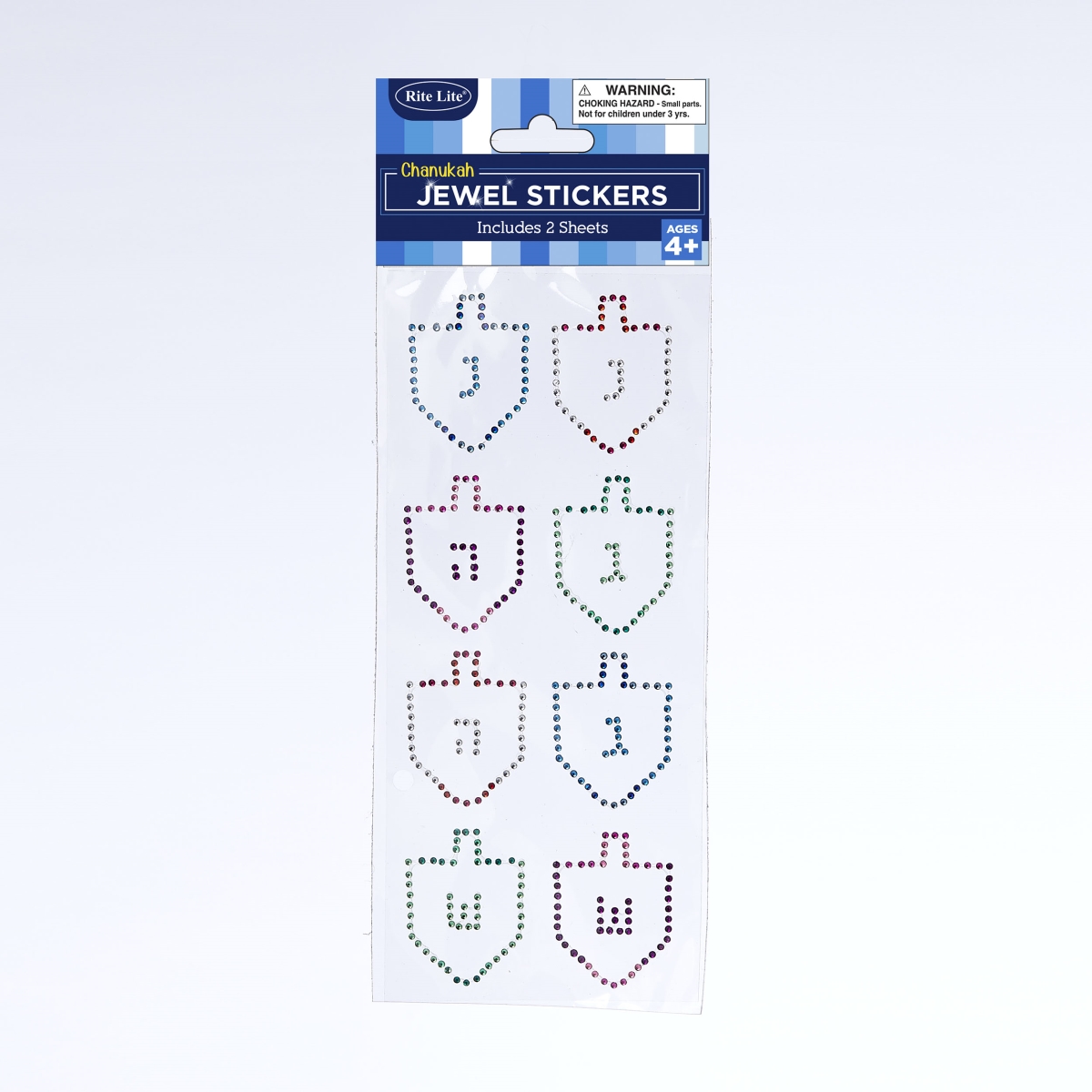 Picture of Rite Lite TY-14355 9.5 x 3.75 in. Chanukah Jewel Stickers&#44; 2 Sheets per Polybag - Pack of 6