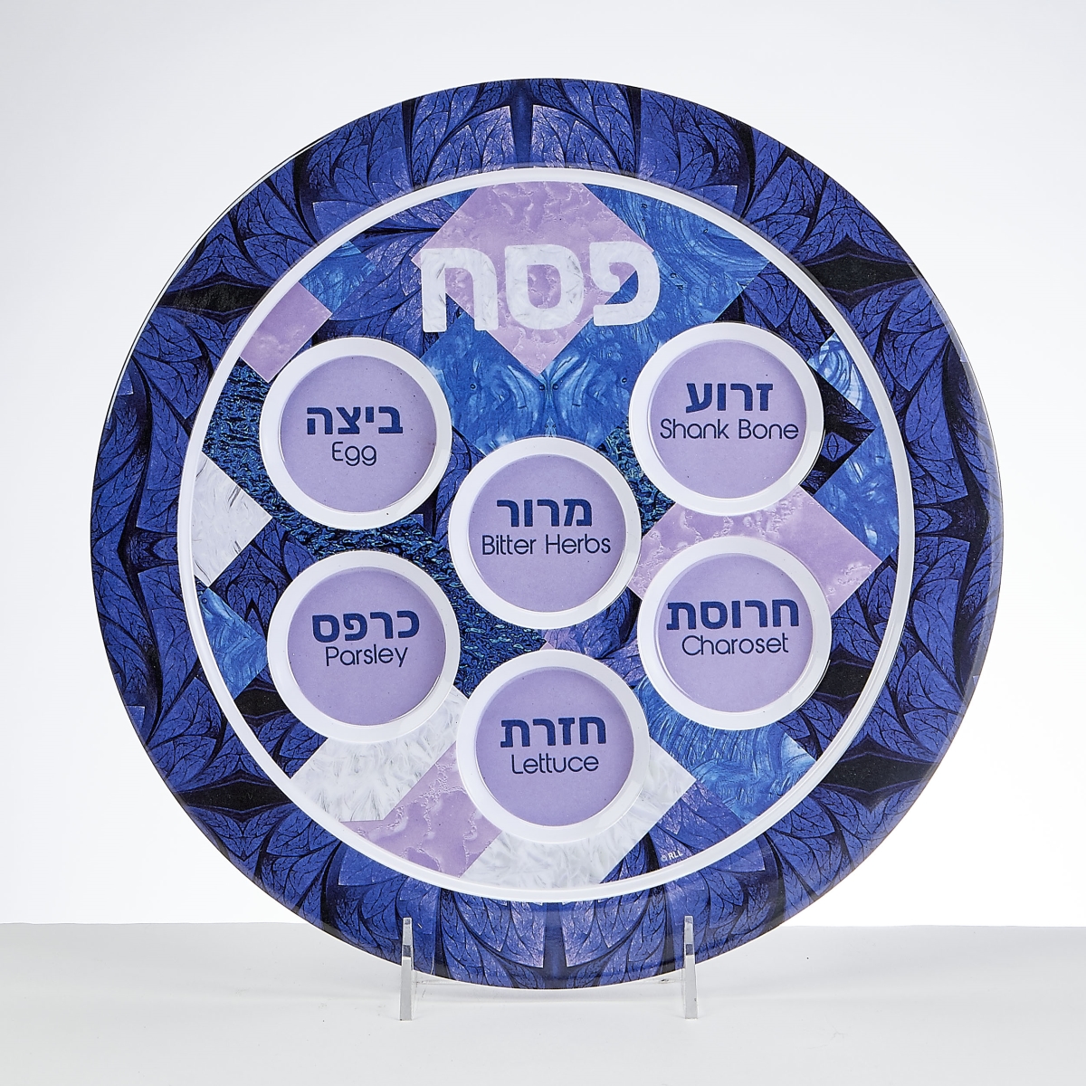 Picture of Rite Lite PP-14151 12 in. Stained Glass & Melamine Seder Plate&#44; Pack of 6