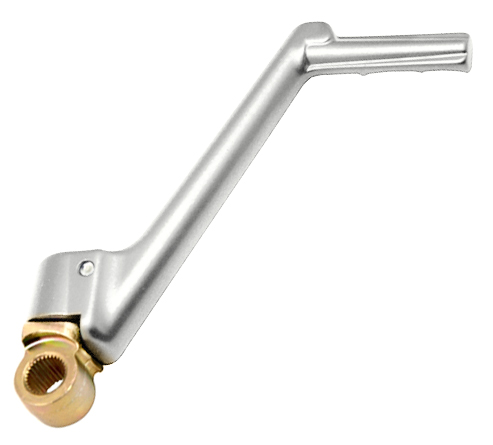 Outlaw Racing OR4478S Billet Aluminum Kick Starter Lever Pedal Compatible with Yamaha YZ125 1986-2017 OEM 4Db-15620-01-00 (Silver)