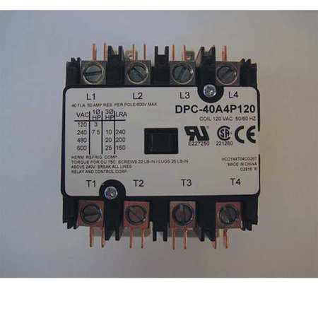Definite Purpose Contactor, 40 amp, 4 Pole 120 V
