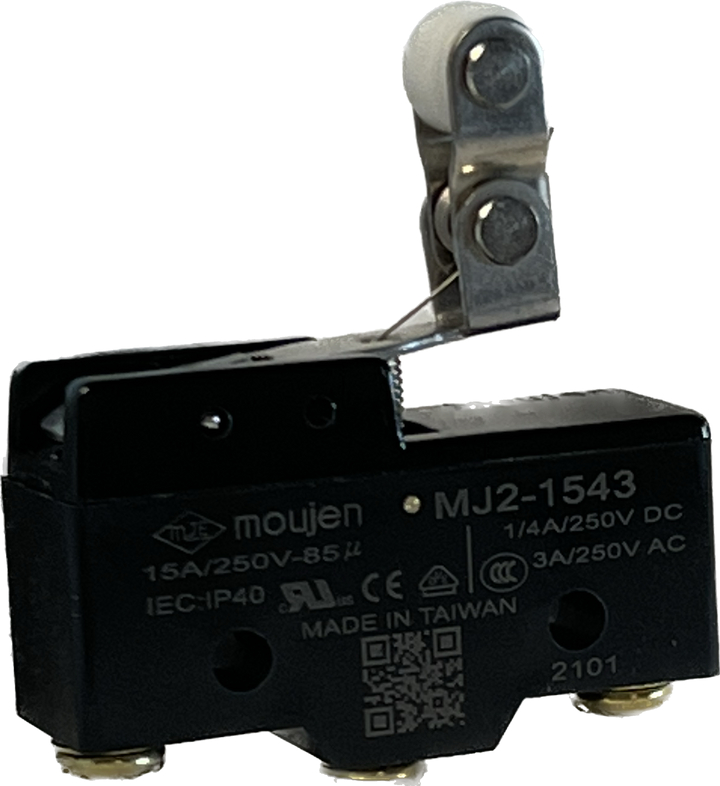 MJ2-1543 Microswitch - Sensitivity Adjustable Momentary Contacts - Single Pole -Double Throw 15A, 125, 250 or 480 VAC