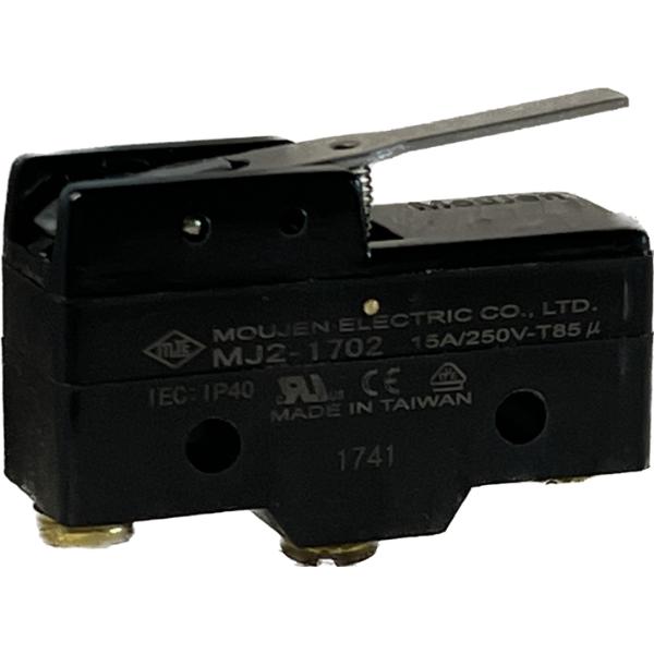 MJ2-1702 Microswitch - Sensitivity Adjustable Momentary Contacts - Single Pole -Double Throw 15A, 125, 250 or 480 VAC