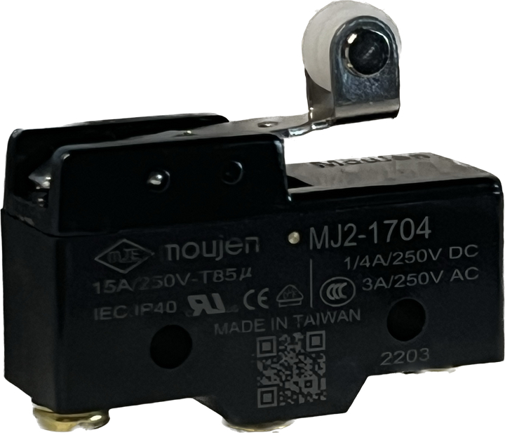 MJ2-1704 Microswitch - Sensitivity Adjustable Momentary Contacts - Single Pole -Double Throw 15A, 125, 250 or 480 VAC