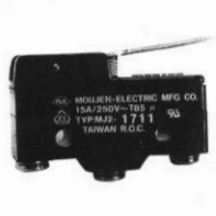 MJ2-1711 Microswitch - Oil Tight - Sensitivity Adjustable Momentary Contacts - Single Pole -Double Throw 15A, 125, 250 or 480 VAC