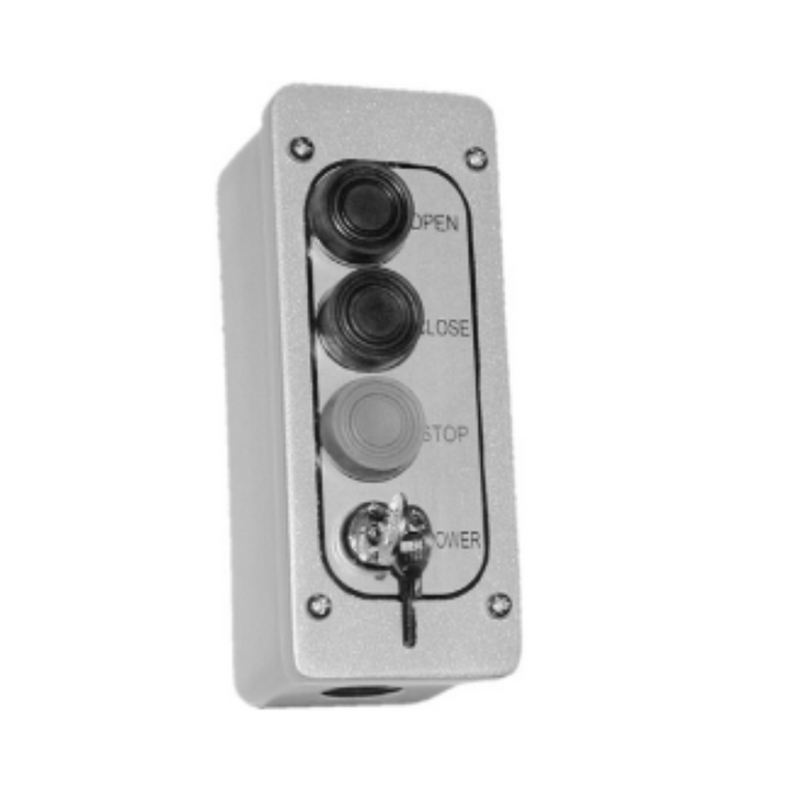 PBTL-3 Commercial Controls - Exterior Surface Mount - Open-Close-Stop - with Key - O-C are N-O - S is N-C, NEMA 3R, 4 12 6A - 125 & 250VAC