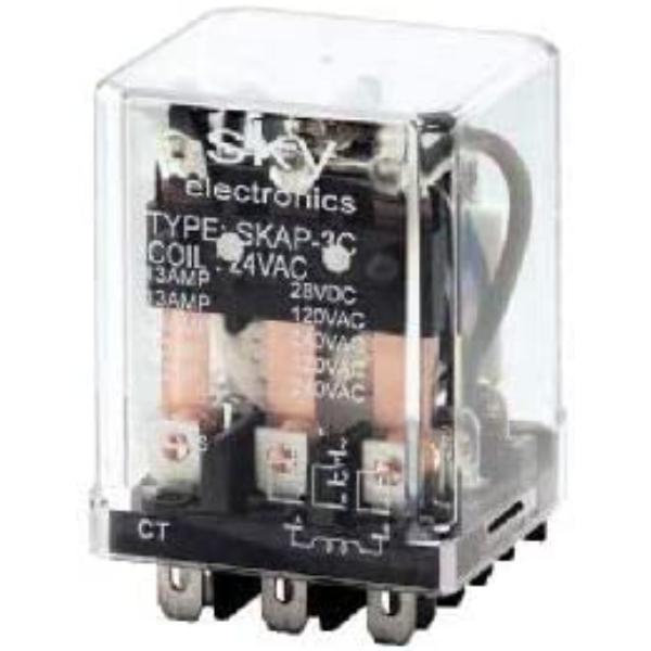 SKAP-2C-12VDC Relays - 8 & 11 Octal Base Plug In - DPDT Enclosed - Square Base Replaces KUP2CDC12 12VDC - 60 Hz