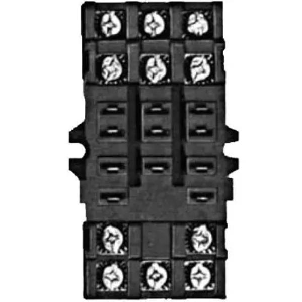 ST11-PC Relays - Sockets & Din Rail - 11 Pin Square Base - Pressure Clamp Screws Replaces RC-121 300V - 15A
