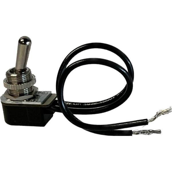 TS-203. Toggle Switches - SPST On-Off - Long Handle 6 in. Wire Leads 6A - 125V - 3A - 250V