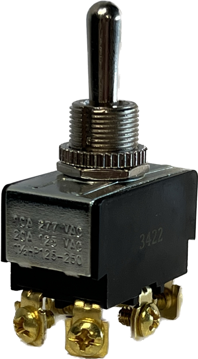 TS-704 Toggle Switches - DPDT On-Off-On Screw Terminals 20A - 125VAC 10A - 250VAC