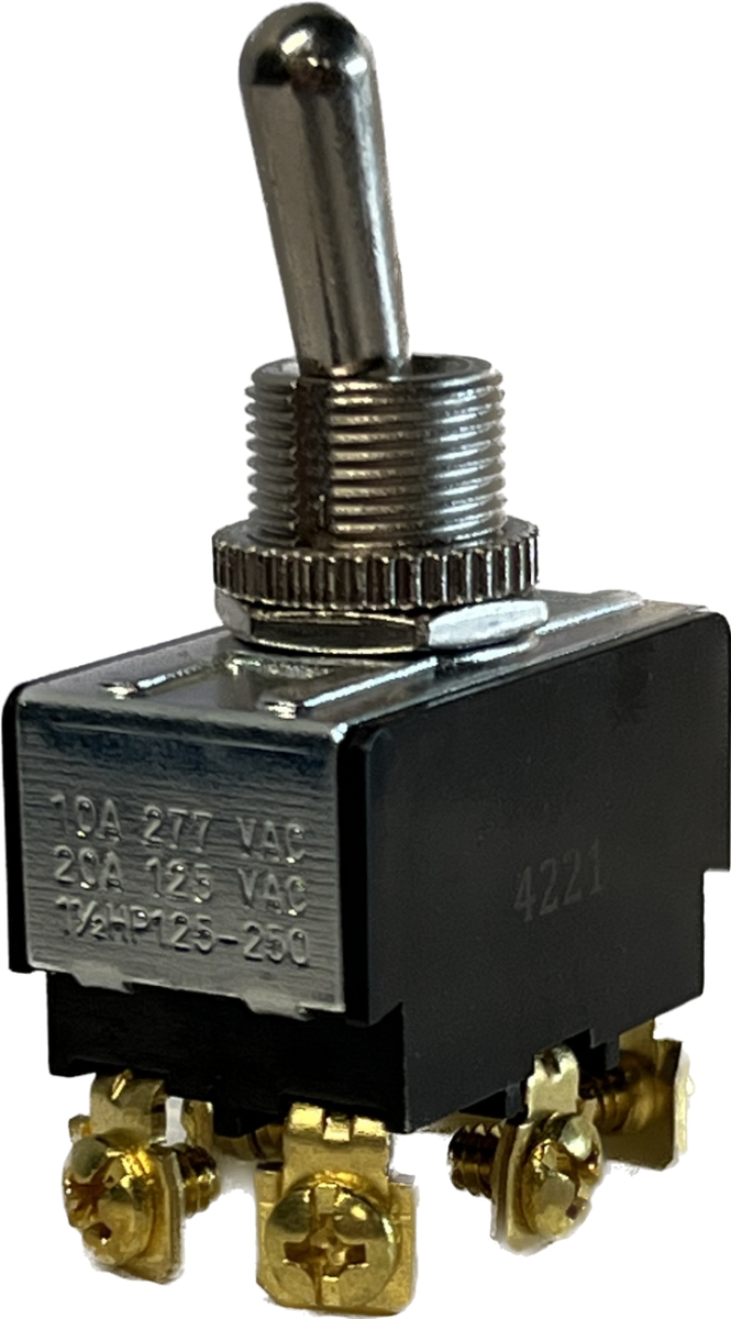 TS-707 Toggle Switches - DPDT On-On Screw Terminals 20A - 125VAC 10A - 250VAC