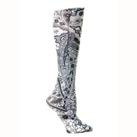 Stein-CMPS-1785 Paisley Fountain Therapeutic Compression Sock, Black