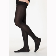Picture of Sigvaris 232NLLW99 20-30 mmHg Long Cotton Thigh High , Black-Large