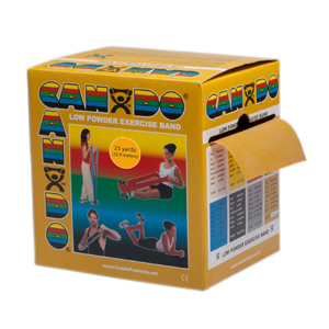 CanDo CanDo-10-5277 Low Powder Exercise Band, 25 yards Roll - Gold, 3X Heavy