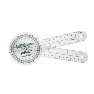 Picture of Baseline Baseline-12-1001HR 360 deg Head Plastic Goniometer Hires with 8 in. Arms