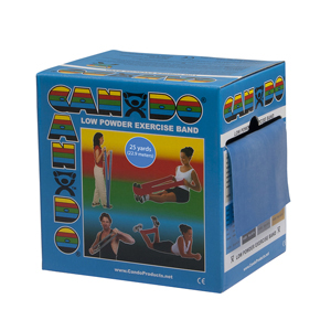 CanDo CanDo-10-5274 Low Powder Exercise Band, 25 yards Roll - Blue, Heavy