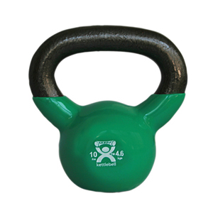 Picture of CanDo CanDo-10-3193 10 lbs Vinyl Coated Kettlebell&#44; Green