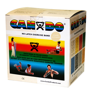 CanDo CanDo-10-5630 Latex Free Exercise Band, 25 yards Roll - Tan, 2X Light