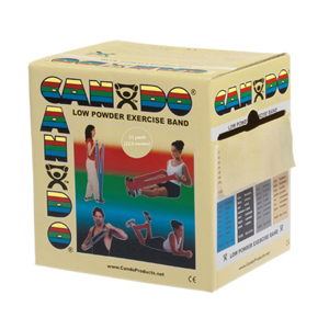 CanDo CanDo-10-5270 Low Powder Exercise Band, 25 yards Roll - Tan, 2X Light
