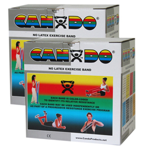 CanDo CanDo-10-5656 Latex Free Exercise Band, 100 yards - Silver, 2X Heavy