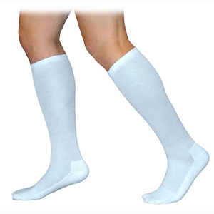 Sigvaris Men?s Motion Cushioned Cotton 360 Closed Toe Calf-High Socks 20-30mmHg - White - Extra Large Long