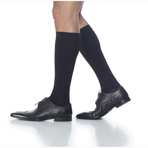 Picture of Sigvaris Sigvaris-922CLLM99 20-30 mm Hg Access Mens Long Knee High&#44; Black - Large