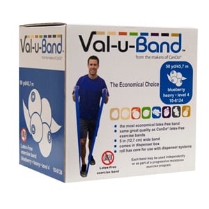 Val-u-Band Latex Free Exercise Band, Blueberry - Level 4, 50 Yard Roll/Box