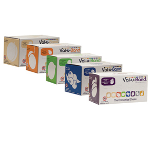 Val-u-Band Latex Free Exercise Band, 6 Yard Roll/Box, 5 Color Set